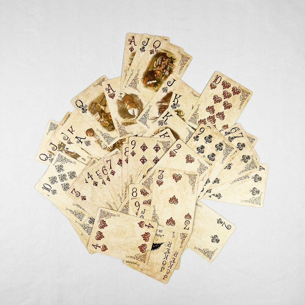 Vintage Style Playing Cards Alice in Game Poker Playing Cards Deck Board Games Retro Poker Set Magic Novelty Present Pokers