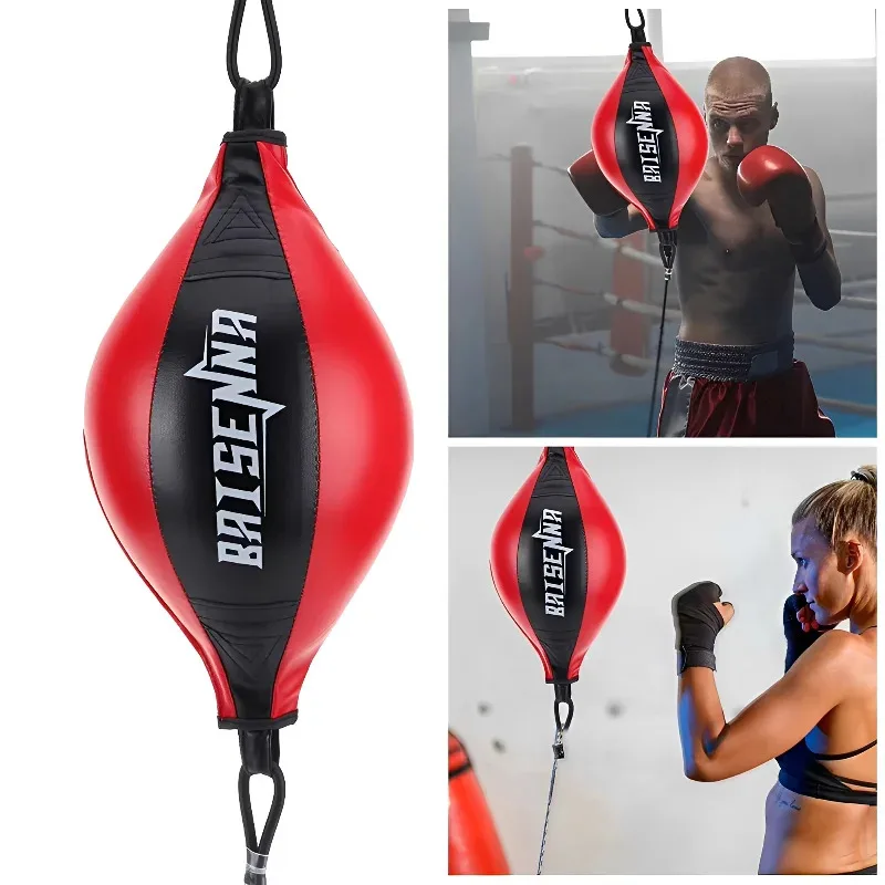 Reação boxe couro perfuração bola treinamento pendurado giratória velocidade bola exercício bolas de fitness em casa ferramenta treinamento esportivo