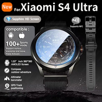 New For Xiaomi S4 Ultra Outdoor Sport Men HD AMOLED Display GPS Track Altimeter Heart Rate Bluetooth Call Waterproof Smart Watch