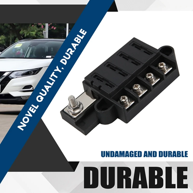 

Blade Fuse Box For Automotive Boat Marine 4 Way 12-32V 4 Circuit Fuse Block With Cover