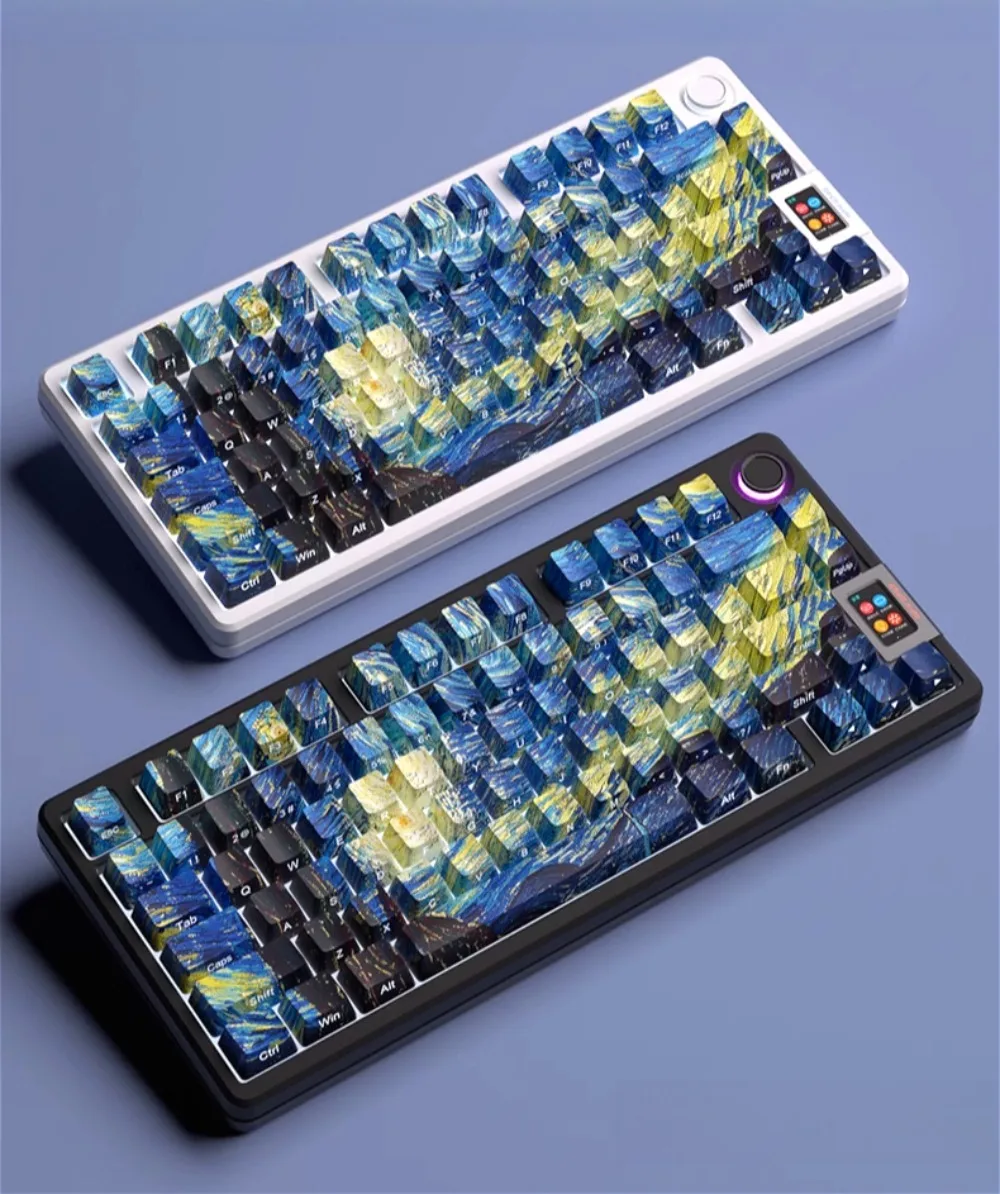 

Starmoon Night Keycap Original Highly Sublimated Customized Keycap Set Adaptation HI75 hi8 68 84 87 96 104