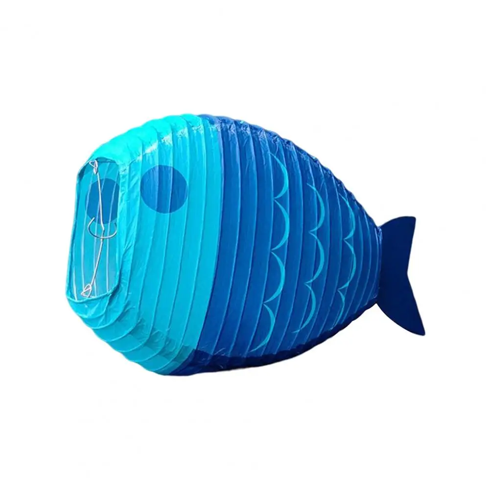 Unique  Hanging Lantern Handmade Ocean Creature Fish Shape Paper Lantern Cartoon Design Bright Color Lantern Courtyard Decor