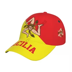 Sicily Sicilia Italy 3D Soccer Hats Sun Baseball Cap Breathable Adjustable Men Women Outdoor Fishing Hat