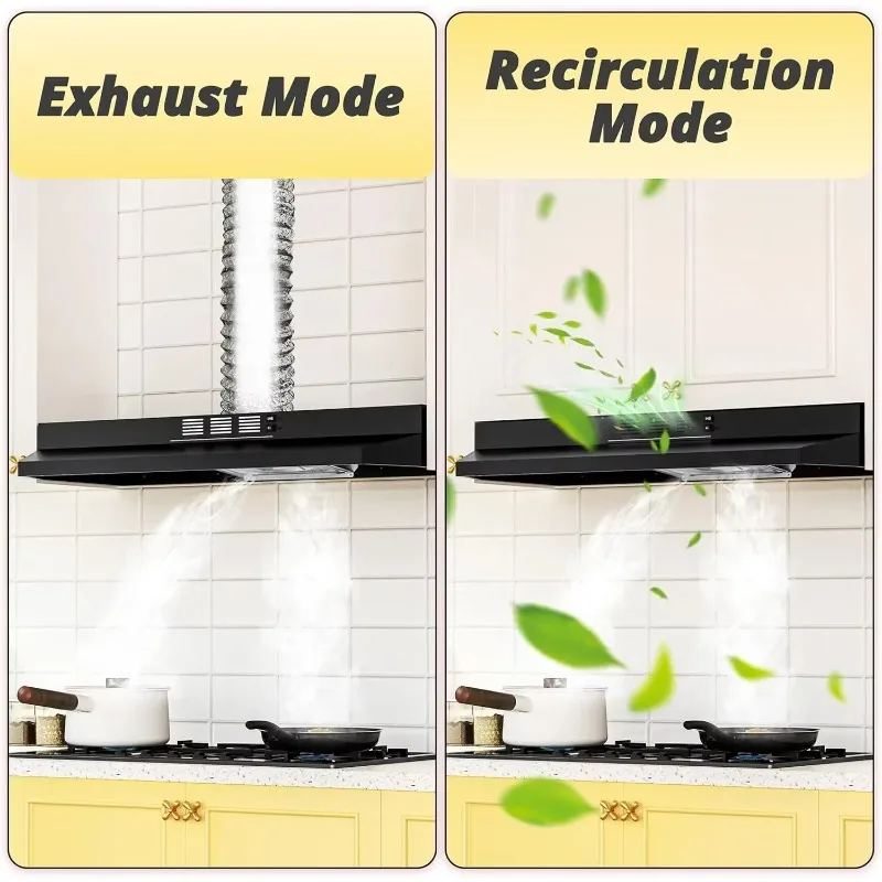 Popular. شفاط المطبخ الأسود مقاس 36 بوصة تحت الخزانة، غطاء المطبخ القابل للتحويل بدون مجاري/خلاصة تهوية من الفولاذ المقاوم للصدأ مطلي باللون الأسود #6