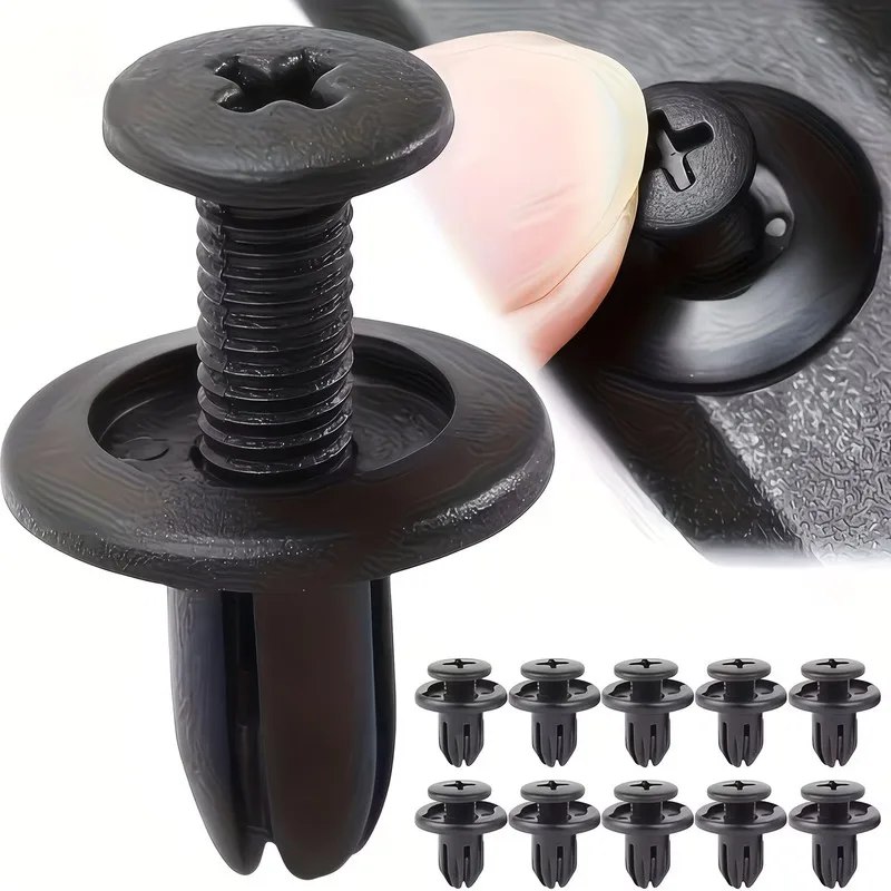 

88pcs6mm 2 Clip Fender Fixing Plastic Clip 2 Pcs