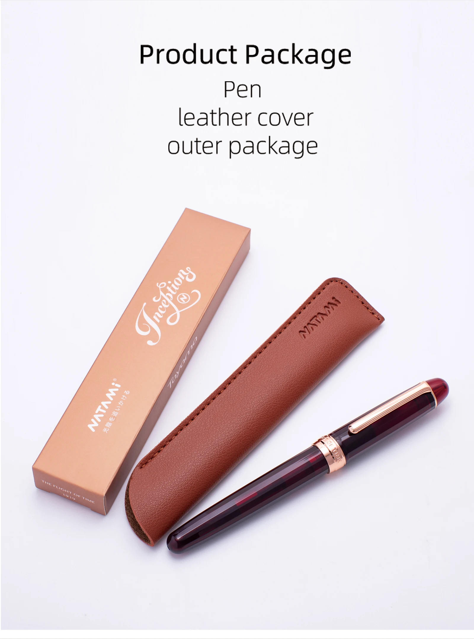 Natami Ruby Red Fountain Pen Fine Nib Gold Trim Smooth Writing Refillable Ink Converter Luxury Gift Office Business Signature Pen