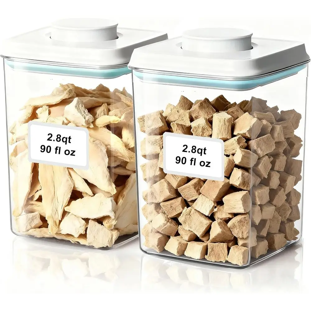 

Складной контейнер для корма для животных с крышкой, открывающейся одним нажатием, 2650 мл (2,8 л) x 2