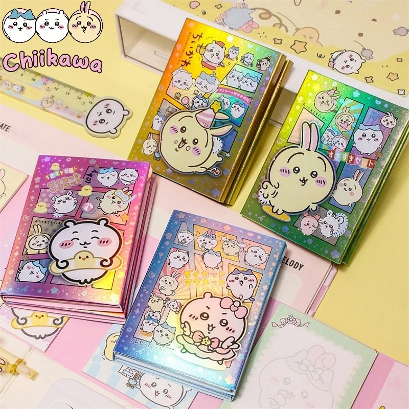 Chiikawa 60% Off Laser Flash Student Note Office Refrigerator Message Note Matter Hachiware Usagi Note Pad Birthday Gift