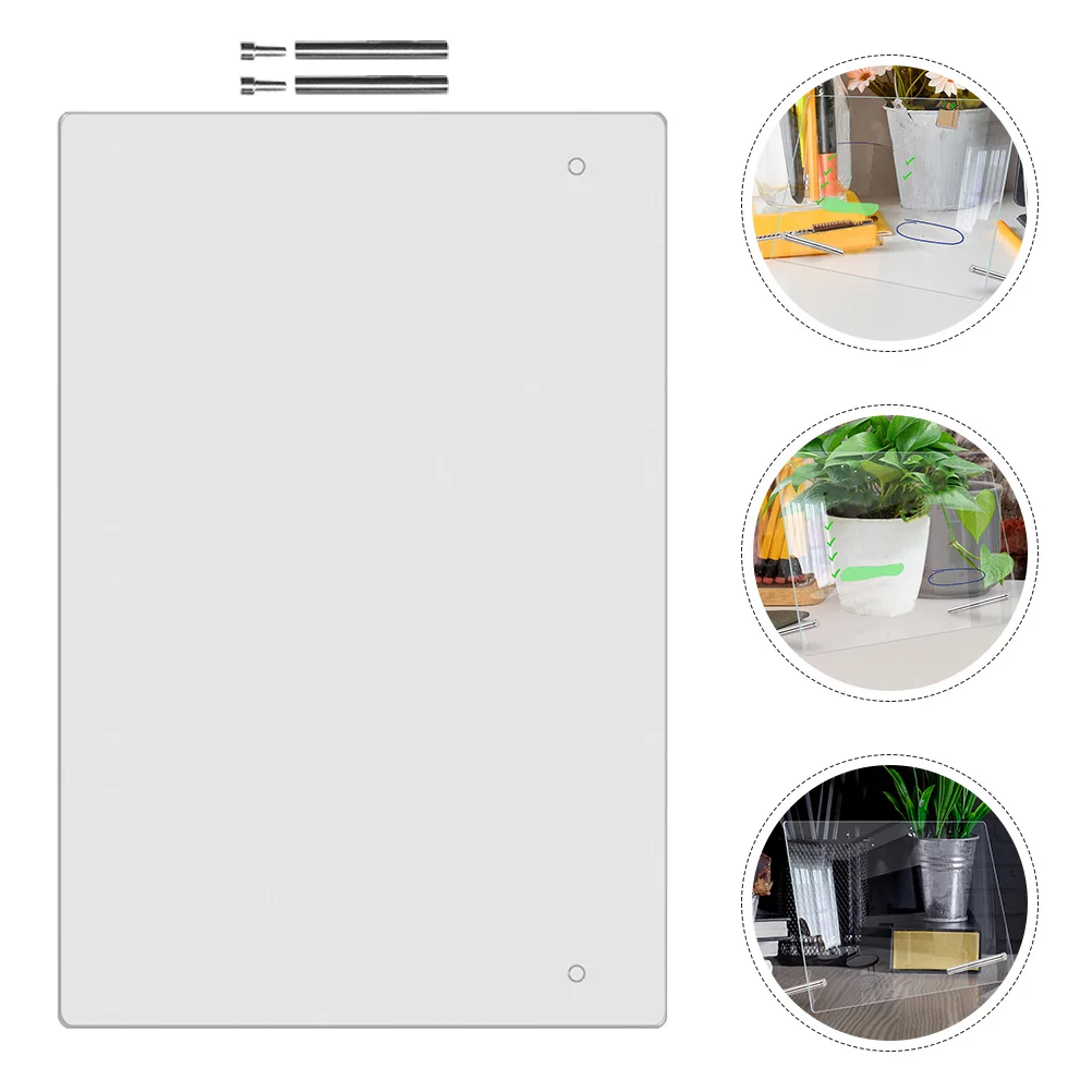 

1 Set Acrylic Message Multi-Functional Writing Note For Office Home Desktop Decoration Lightweight Portable Table Board Erasable