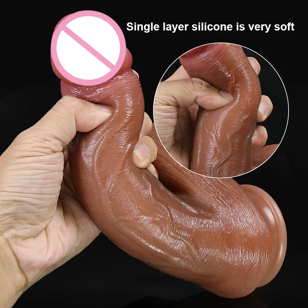 Soft Feeling Realistic Penis Suction Cup Dildo Female Vaginal Masturbators Small Silicone Cock Anal Plug Sexeuel for Women Men