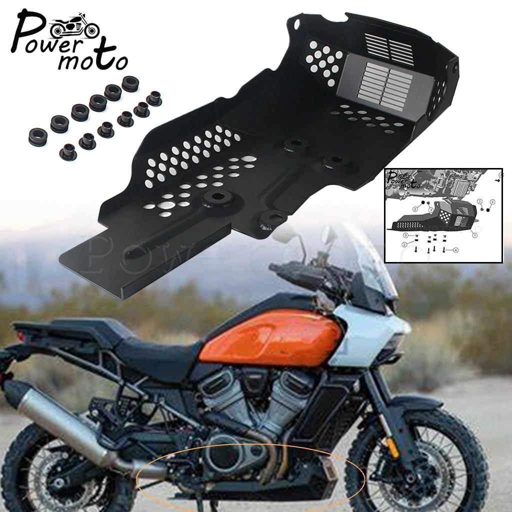

Motorcycle Belly Pan Bash Plate Chassis Protection Cover For Harley Pan America 1250 RA1250 RS1250S RA1250SE Black Skide Plate