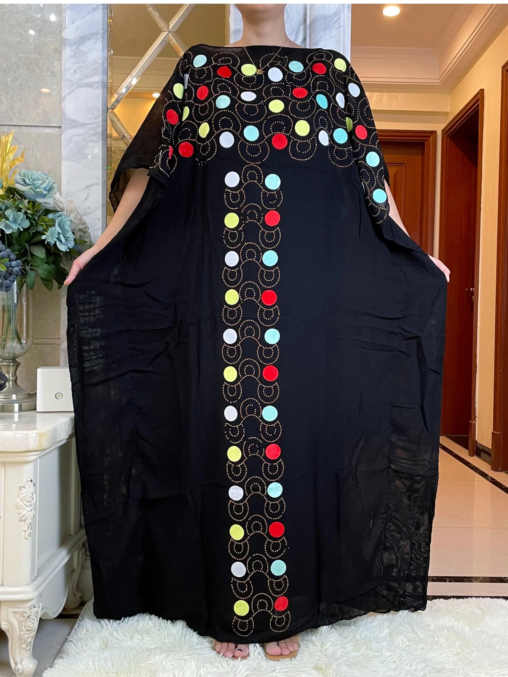 2023 Spring Muslim Abaya Dubai Turkey Flannelette Cloth Hijab Dresses African Caftan Party Elegant Islamic Embroidery Clothing