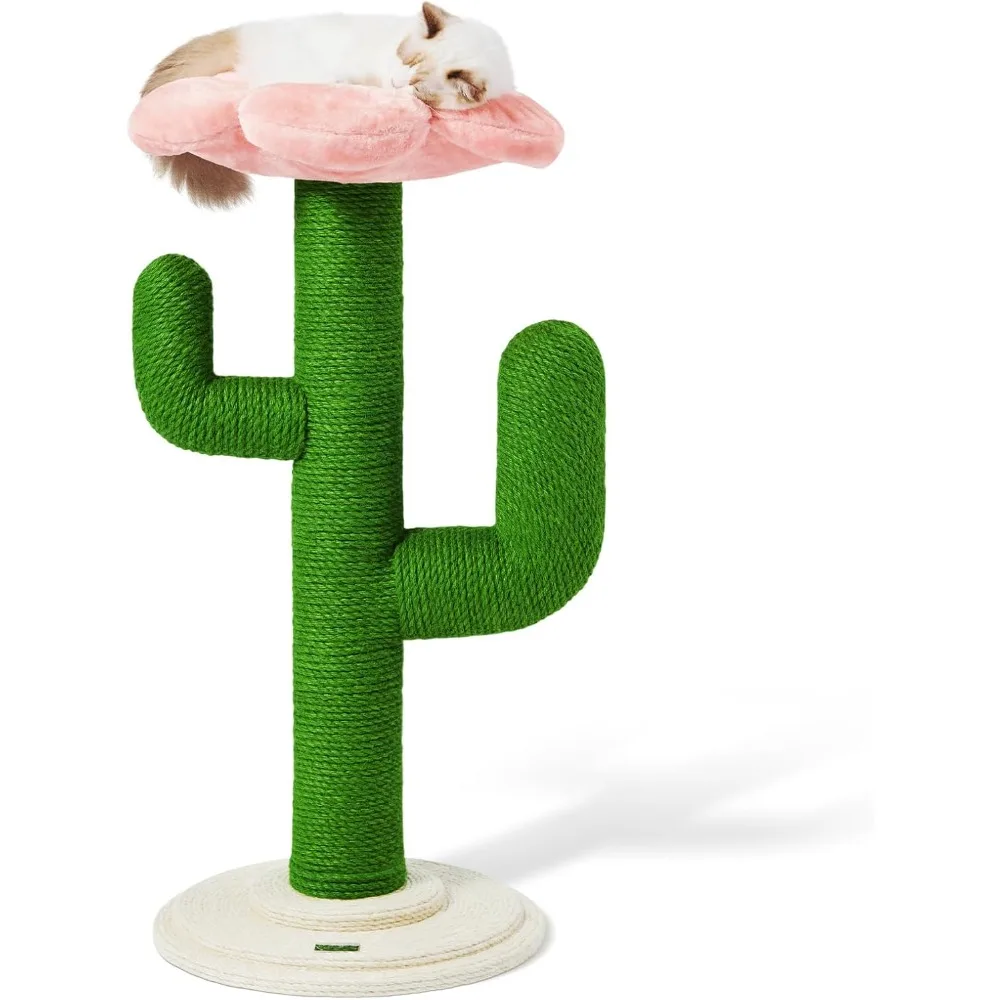 

VETRESKA 41,3-дюймовый когтеточка для кошек с кроватью, высокая когтеточка для кошек для домашних кошек, башня для кошачьего дерева 2-в-1, очень большой сизалевый кот