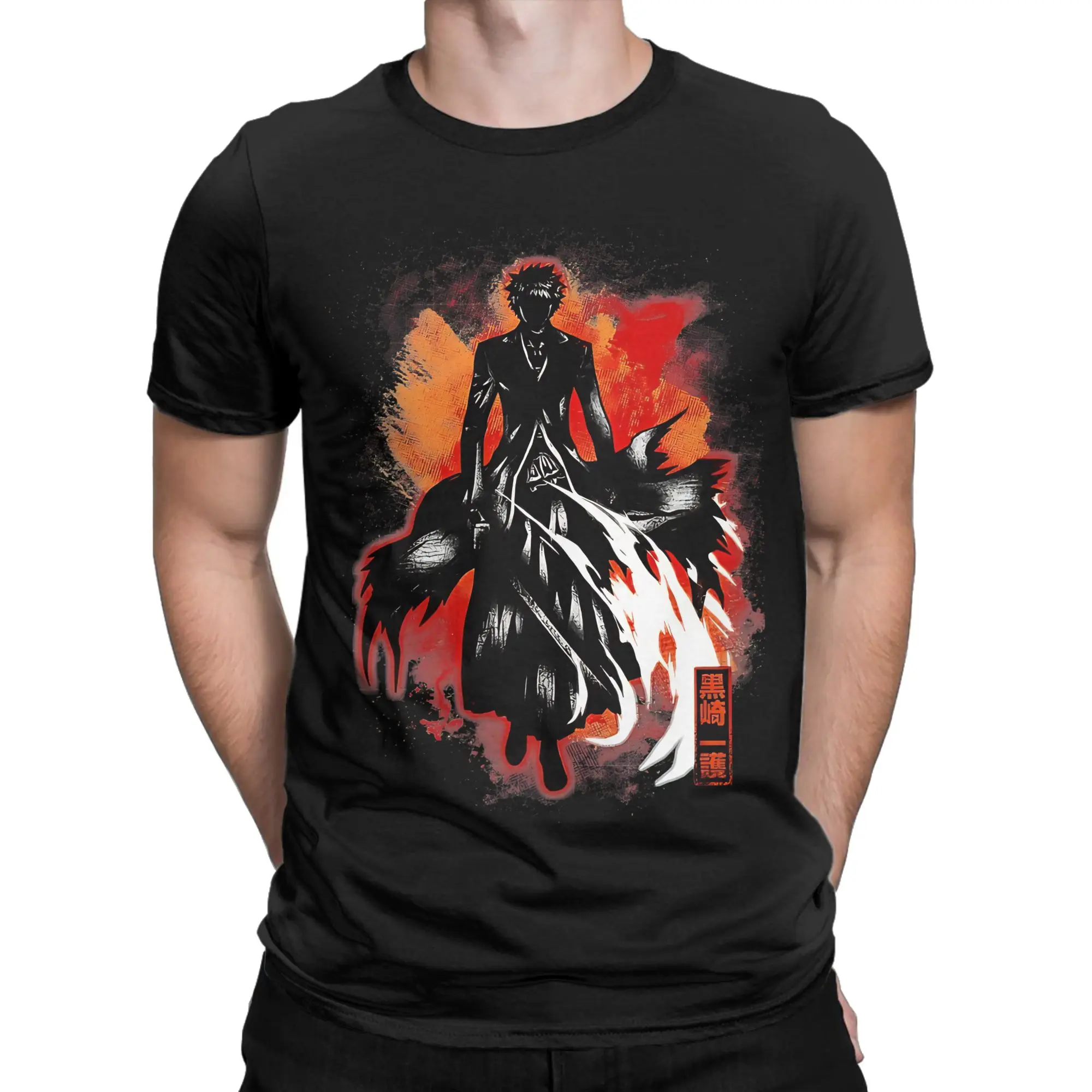 Bleachs Manga T-Shirts for Men  Leisure Cotton Tee Shirt O Neck Short Sleeve T Shirts New Arrival Tops