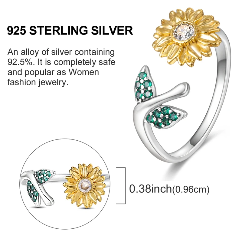 Original 925 Sterling Silber Funkelnde Bunte Yoga-Chakra Offene Ringe für Frauen und Mädchen, Schmuck, Geburtstags- und Jubiläumsgeschenke – Detail 14