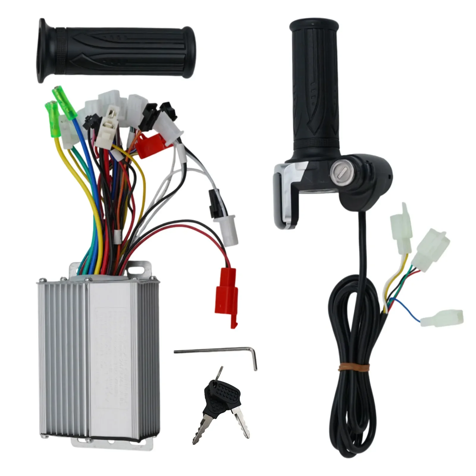 Electric Bicycle Controller Black Silver 36 48V 350W Controller Enhanced Safety Intelligent Control Over-current Protection
