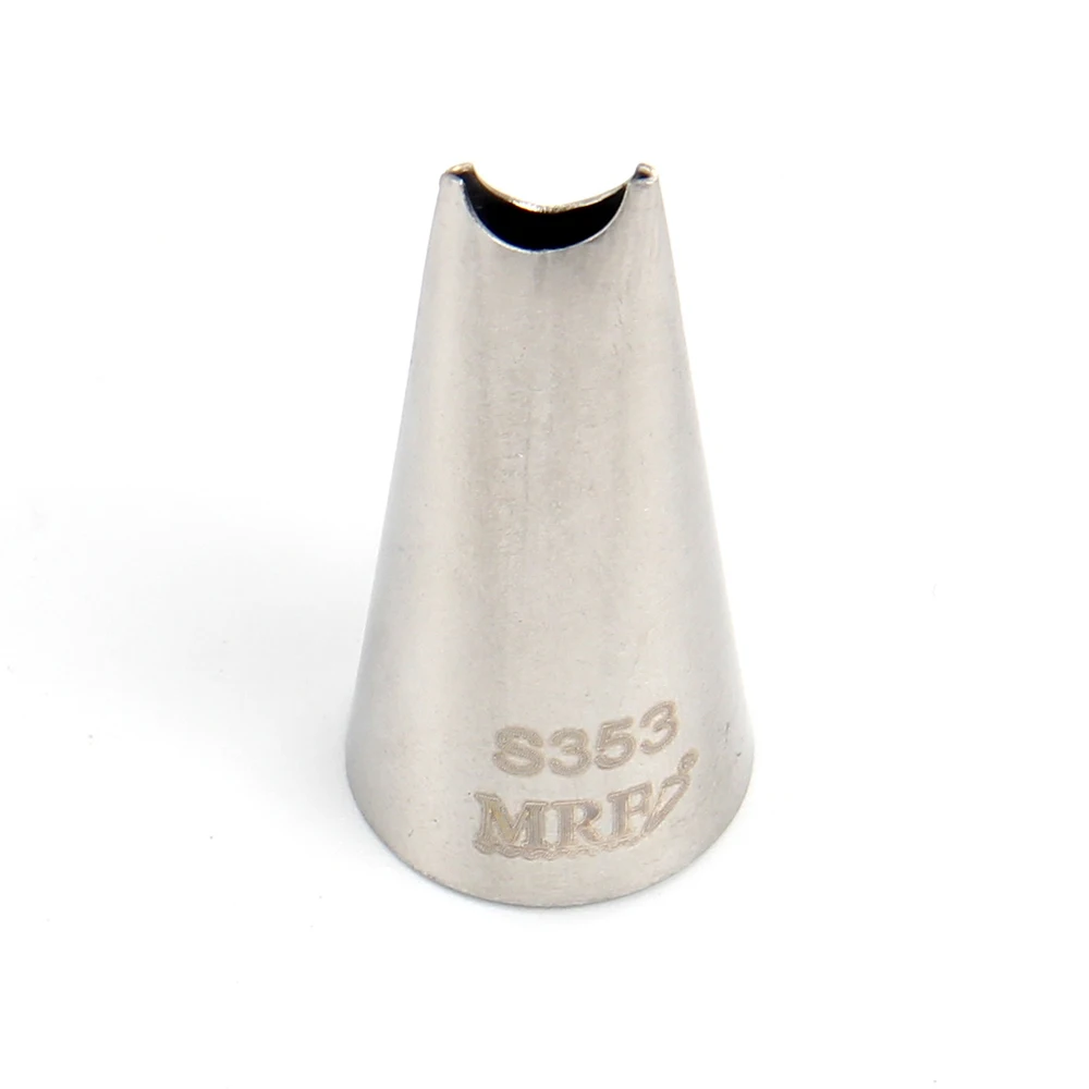 MRF 1PCS Stainless Steel 18/8 Cake Decorating Specialty Icing Nozzle,Pastry Cupcakes Icing Tips #S353