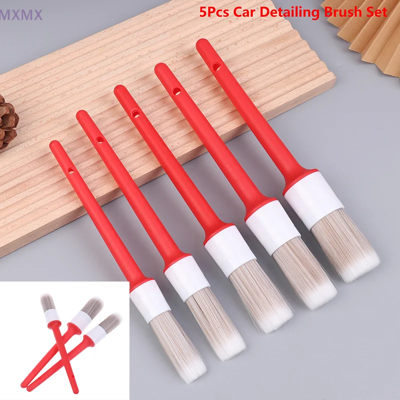 3/5Pcs Multi-purpose Car Detailing Brush Set For Air Outlet Interior Exterior Cleaning  Auto Wheel Rims Cleaning Brushes