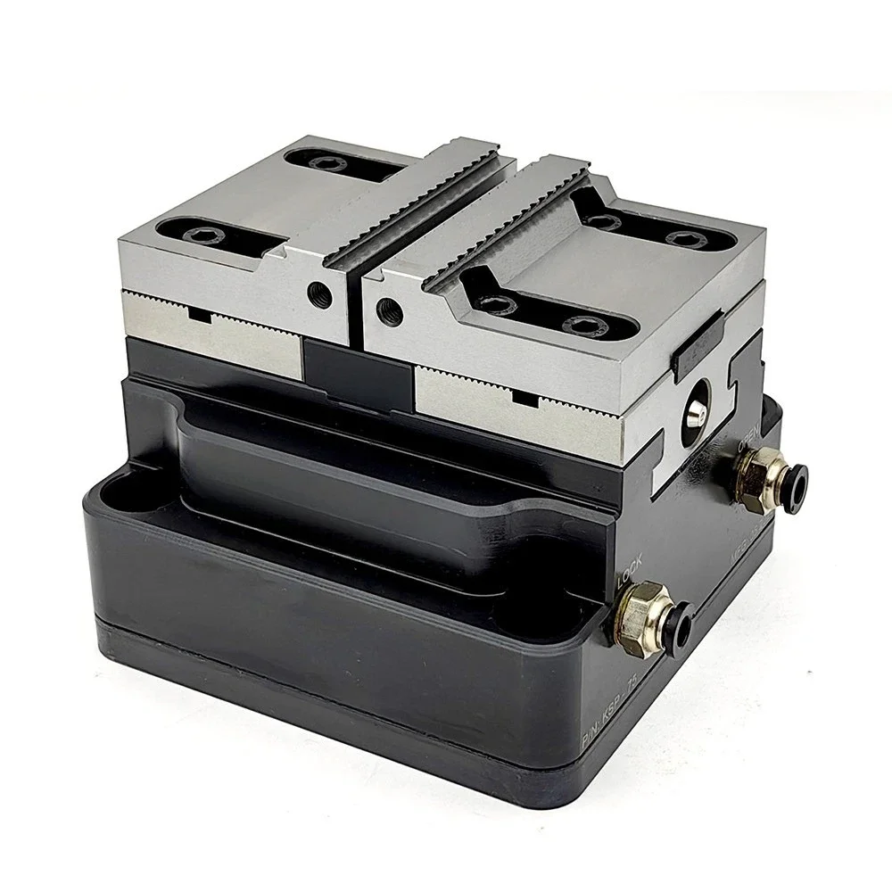Pneumatic Self Centering Vise Concentric Clamping Vise 5 Axis Precision Pressure Holding Fixture