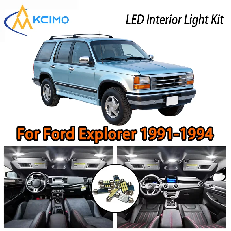 

KCIMO For Ford Explorer 1991-1994 Premium LED Interior Kit - 2 Colors , Quick Installation, Long-Lasting