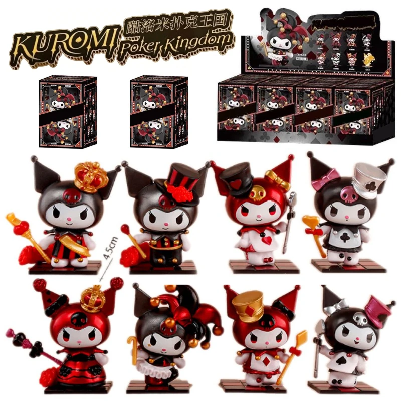 

Kuromi Poker Kingdom Blind Box PVC Figure Cute Desktop Car Cake Decor Toy Collectible Anime Gift surprise box ensemble stars