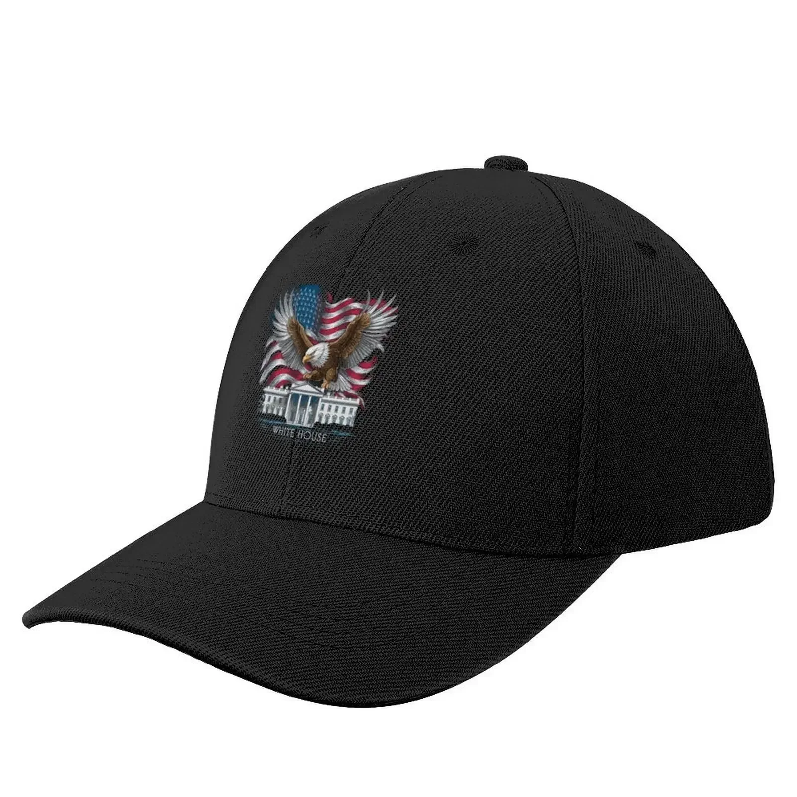 Patriotic Eagle & White House T-Shirt - American Flag Apparel Baseball Cap Hat Luxury Brand western Hat For Girls Men's