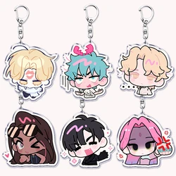 Popular Anime Alien Stage Chibis Music Keychains for Accessories Bag Luka Ivan Till Mizi Hyuna Sua Keyrings Jewelry Fans Gifts