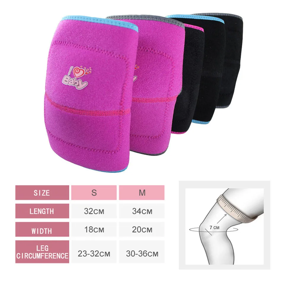 AOLIKES 1 Pair Kids Thicken Sponge Anti-crash Knee Pads For Dancing Roller Skating Cycling Children Kneepads Knees Protector