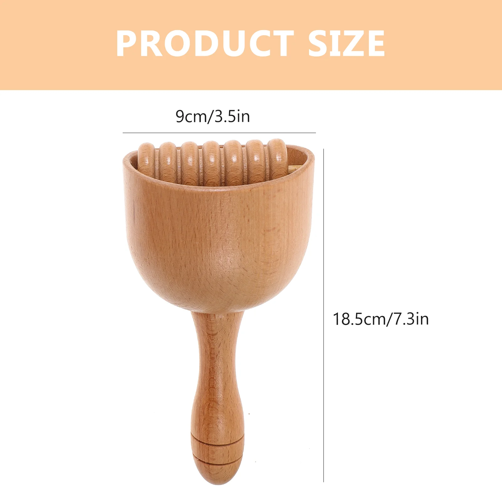 2pcs Back Massage Wooden  Cup Roller Convenient Massage Tool Muscle Massage Roller Back Massage Tool Home Body Massager