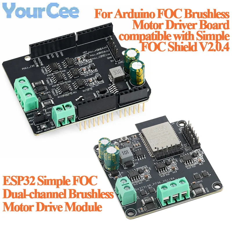Simple FOC Shield V2.0.4 ESP32 SimpleFOC High-Power BLDC Brushless Motor Driver Board 20A Wireless WIFI BLE Module for Arduino