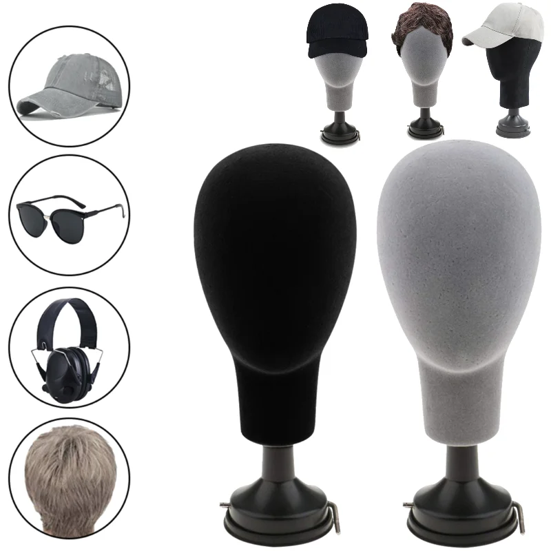 

Foam Mannequin Head Model Hat Cap Wig Glasses Display Stand Rack Stable Base Shopping Mall Closet Holder Photography Prop