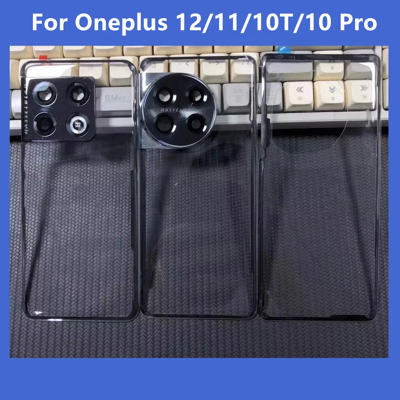 Корпус для Oneplus 12 11 10 Pro 10T One Plus 10Pro: прозрачная задняя крышка аккумулятора, прозрачное стекло для ремонта + линза камеры