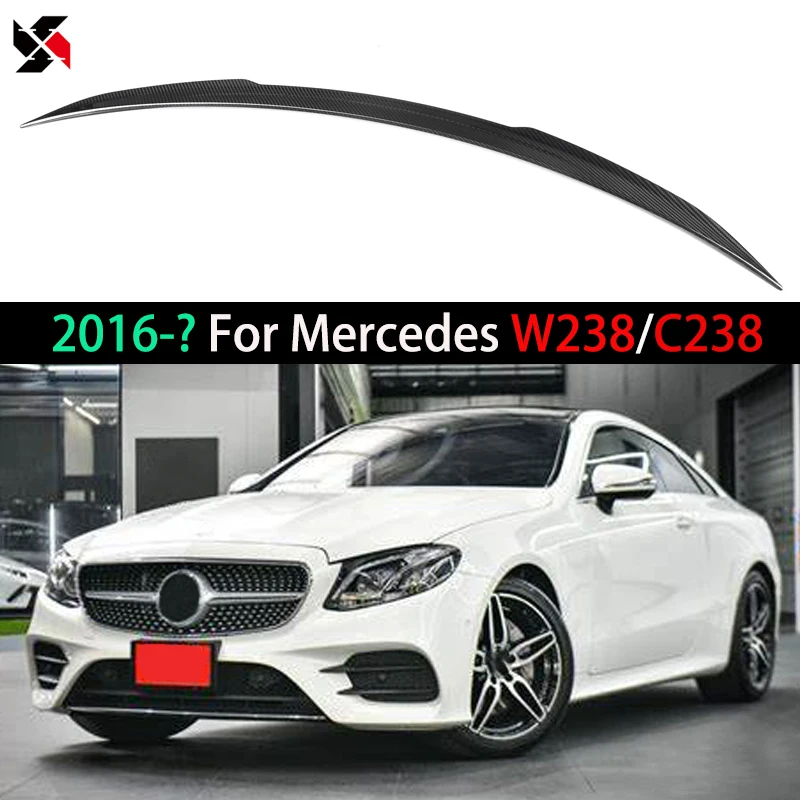 W238 Rear Trunk Spoiler For Mercedes Benz E Class C238 E250 E400 E500 E550 2-Door Dry Carbon Fiber Car Trunk Wing Boot Lid Lip