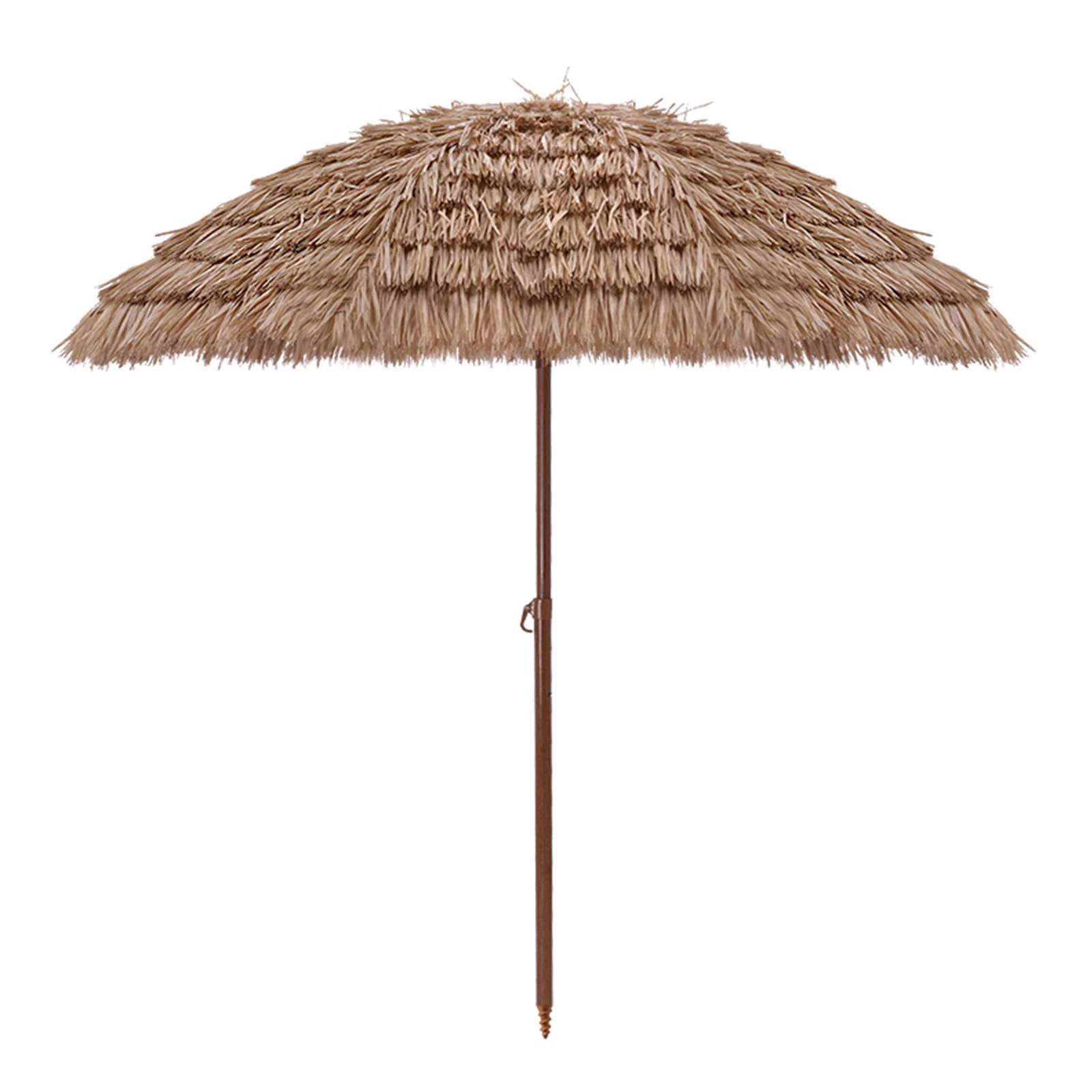 

6.56FT Thatched Patio Umbrella with Tilt Adjustment & 8 Ribs Outdoor Patio Umbrella UPF 50+ UV Protection for Sand Garden Lawn