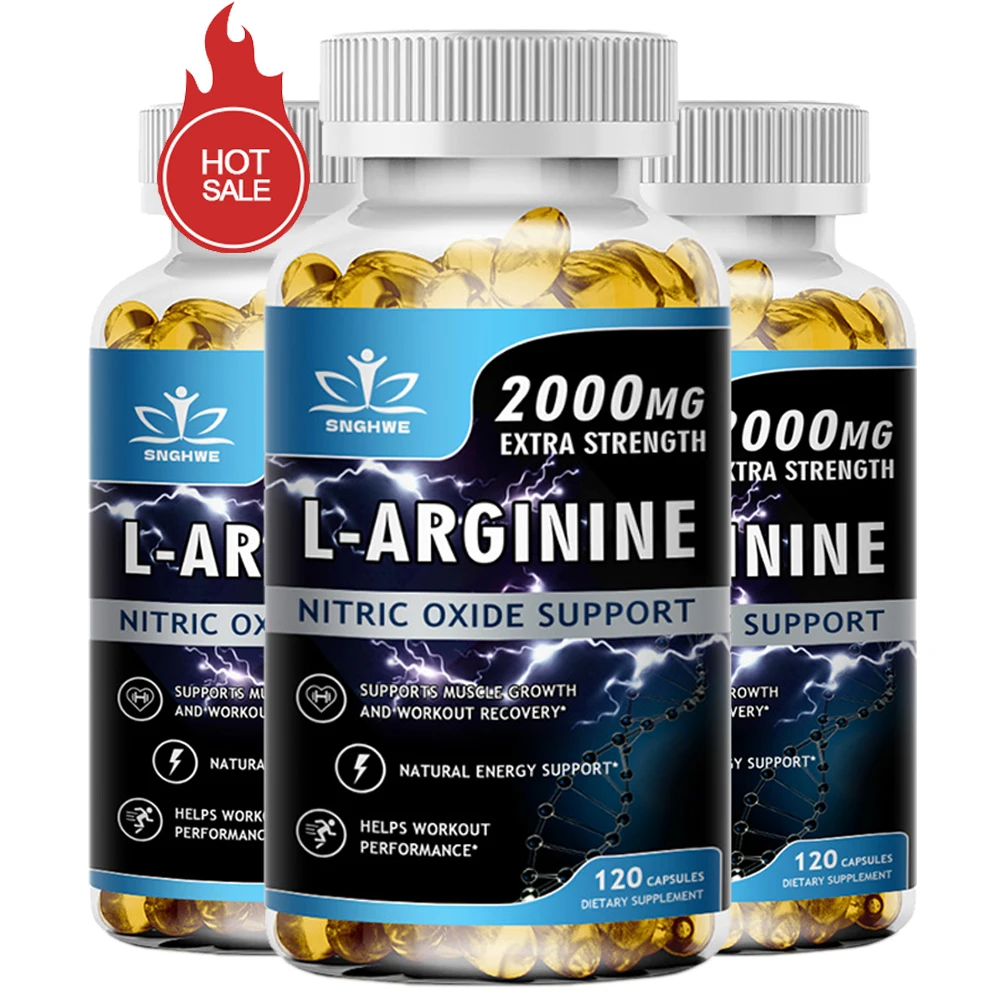 Men\'s L Arginine Capsules Nitric Oxide Supplement Endurance Performance for Workouts Muscle Growth Mercury for Adult