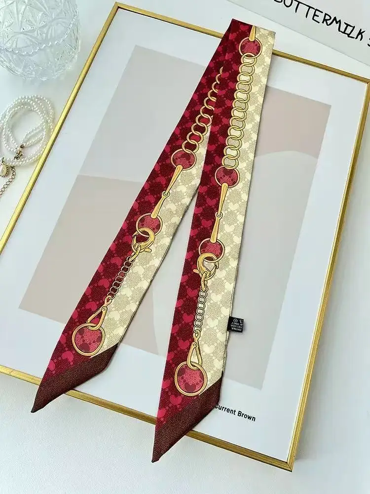 5*90 سنتيمتر وشاح حريري حقيبة التفاف مقبض وشاح حريري حقيبة يد مقبض الشريط حقيبة جلدية دلو حقيبة شريط مزخرف قلادة غاسل