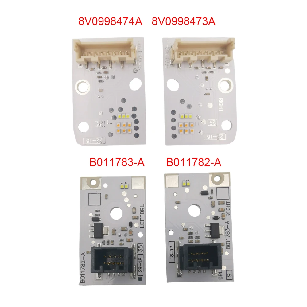 B011783-A B011782-A 8V0998474A 8V0998473A For Audi A3 S3 LED Headlight DRL Daytime Running Lights White Lightsource Boards set
