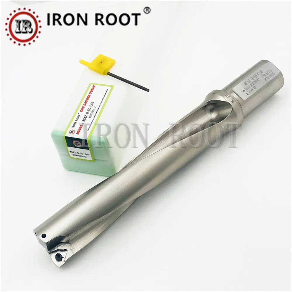 

IRON ROOT 5D40.5 - 5D45.5 Violent Drill CNC Lathe Tools, Fast Drilling, Indexable Drilling, Deep Hole Drilling, WCMT 080412