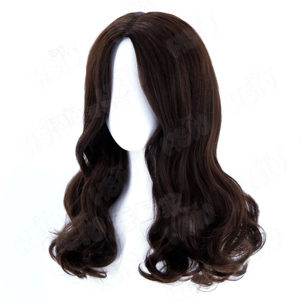 ماكس شعر مستعار تأثيري 50 سنتيمتر البني الذهب الشعر الطويل شعر مستعار اصطناعي + غطاء شعر مستعار حفلة الهالوين شعر مستعار كارولين شعر مستعار تأثيري