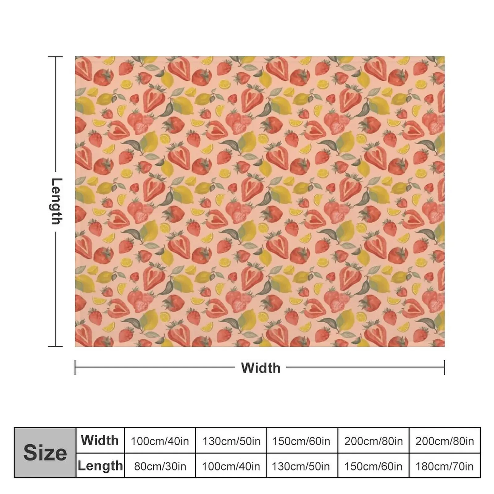 Strawberry Lemonade Throw Blanket Decorative Throw Luxury St Soft Plush Plaid Blankets