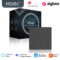 MOES Tuya ZigBee 3.0 Smart Wall Light Button Switch Smart Home Smart Life APP Remote Control Works with Alexa Google Home
