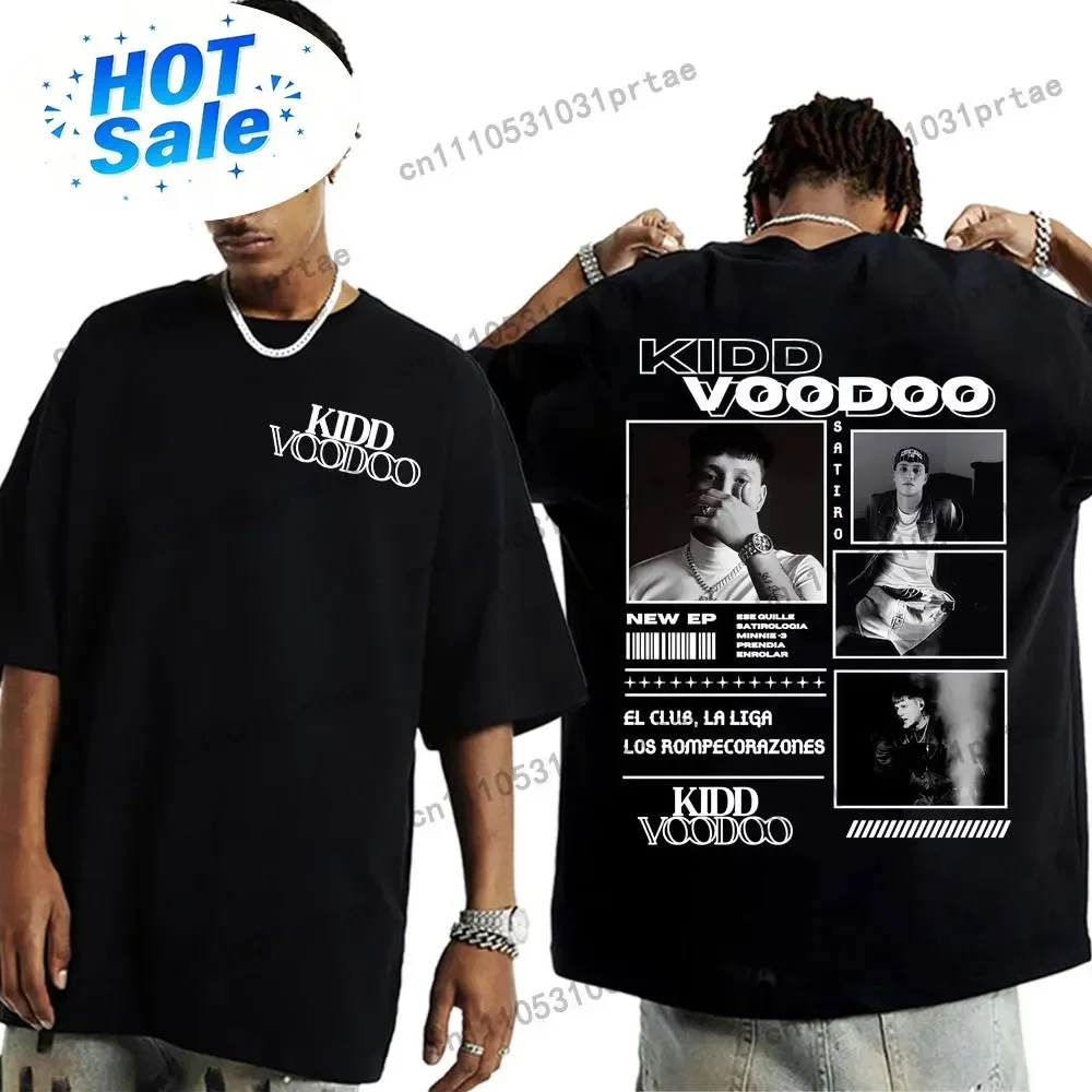 Kidd Voodoo Satiro Album Tour Merch T-shirt Men's Wear Harajuku Hip Hop Punk Summer Fashion Trend Print 100% Pure  Top black