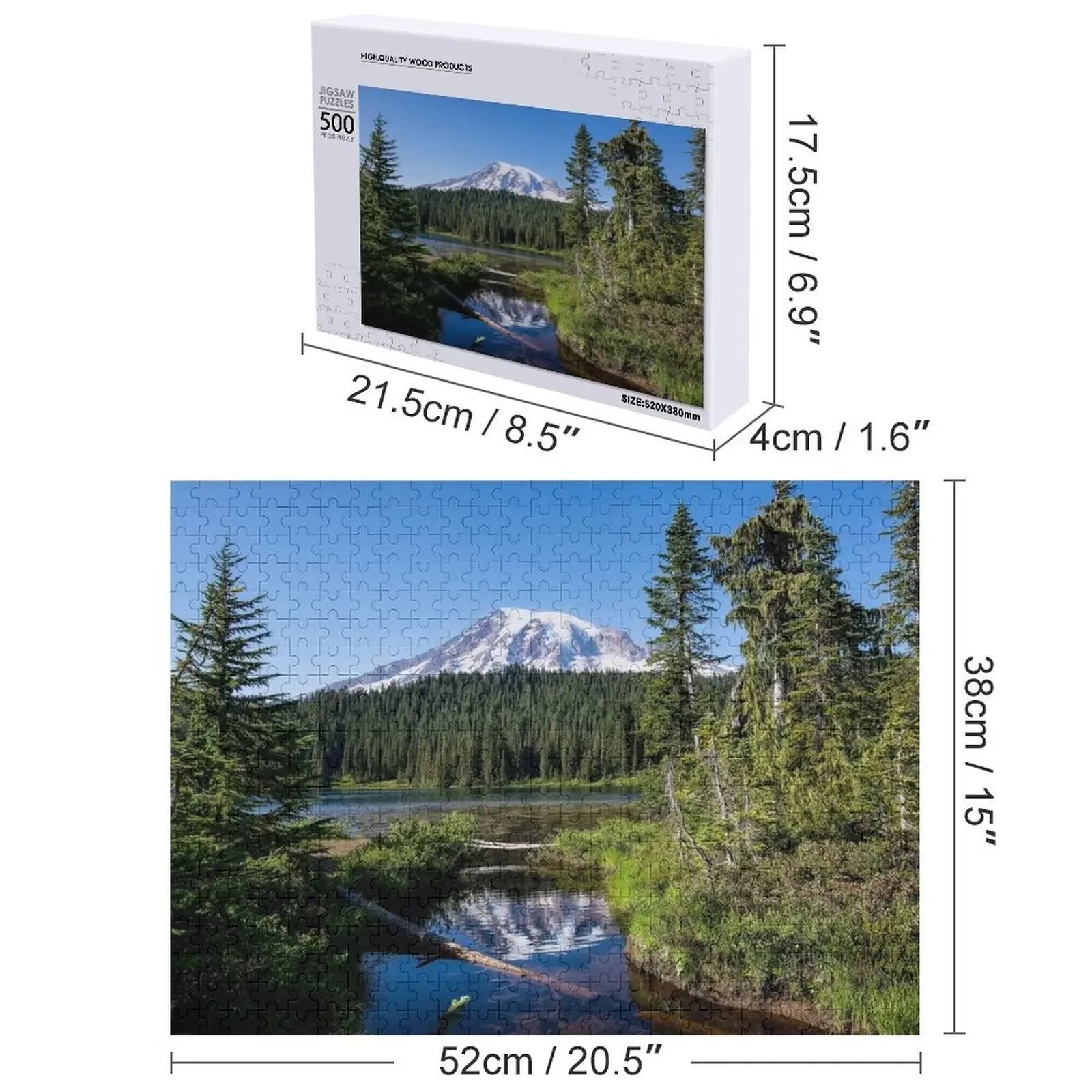 Гора Донье - отражающее озеро в Вашингтон, головоломка, новые игрушки на заказ для детей, 2022, головоломка