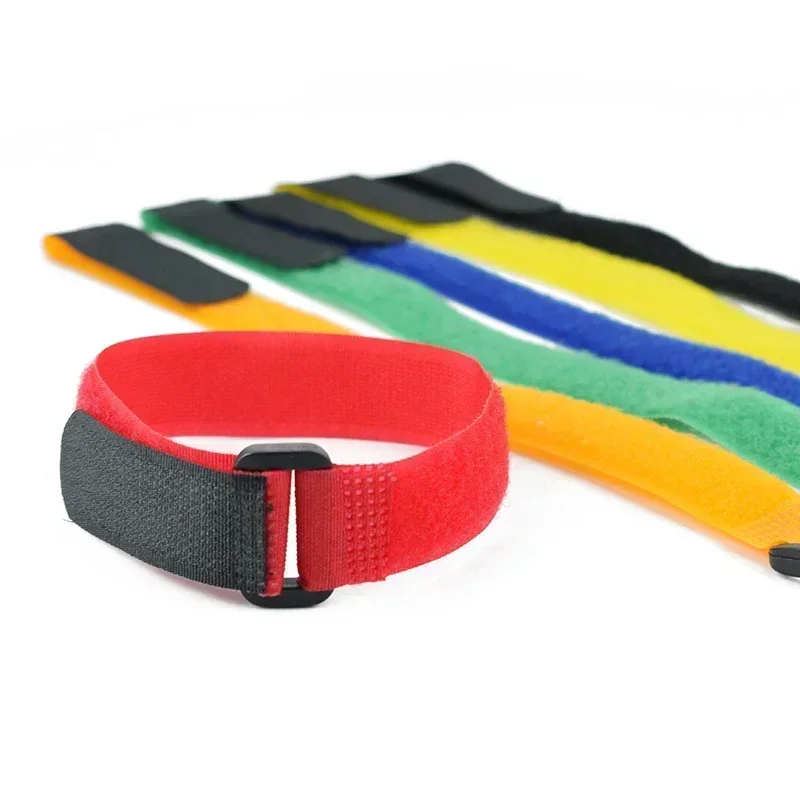 5/10 Stück wiederverwendbare Hakenschlaufen-Cinch-Bänder, Nylon-Kabelbinder, Organizer, verstellbarer Verschluss, Sicherung von Kabelbändern, Kabelmanagement – Detail 3