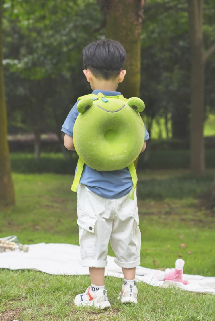 

Детский рюкзак для мальчиков и девочек, плюшевая лягушка, милый школьный рюкзак, легкая и удобная сумка для детского сада, мамы и детей