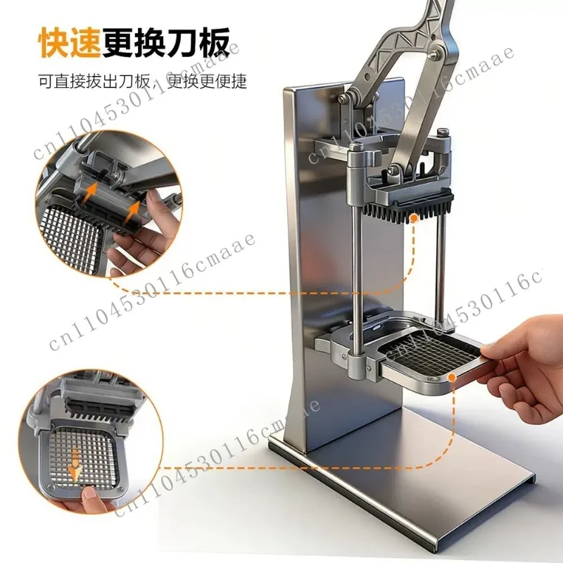 Ushroom DicedCommercial Potato Strip Cutter Machine, Household Must-Have for Mushroom Dicing