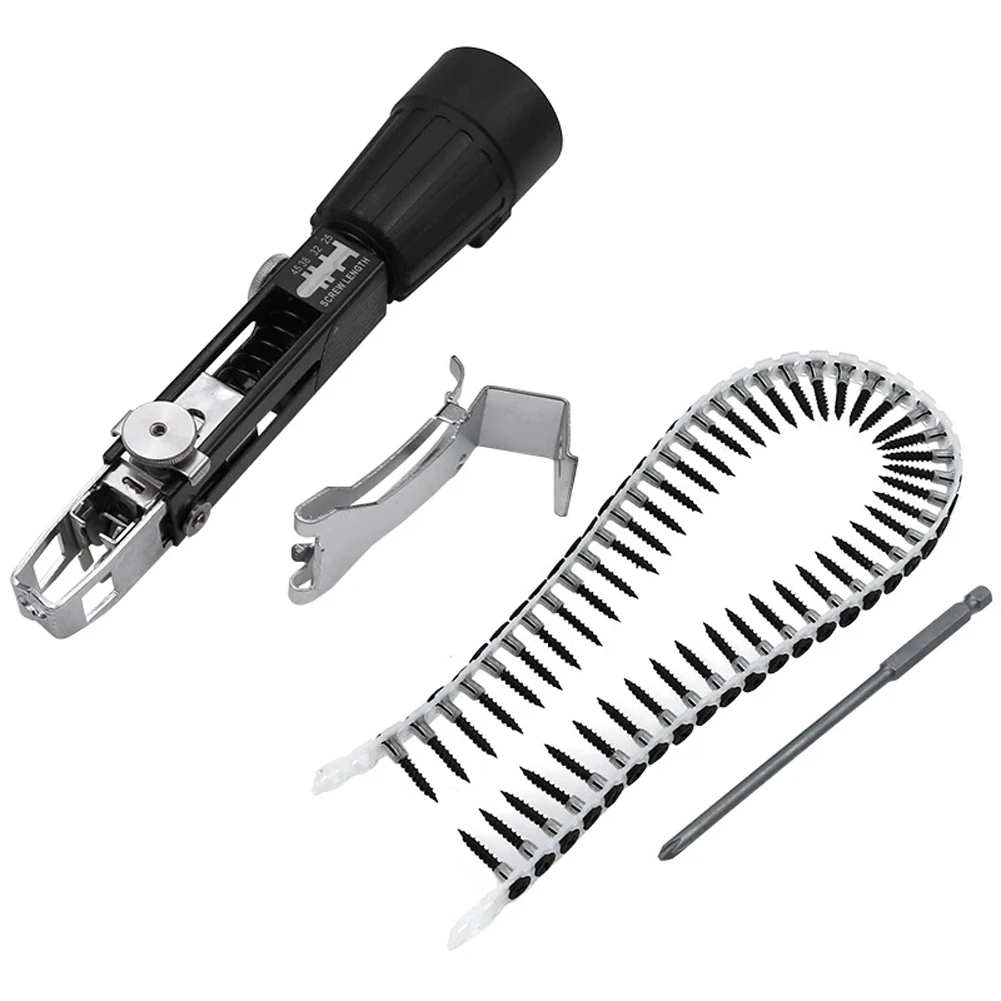 

Автоматический адаптер для гвинта цепи для электрической дрели, цепной гвоздь, деревообрабатывающий инструмент, глубина, регулируемая длина, аксессуары для электроинструментов