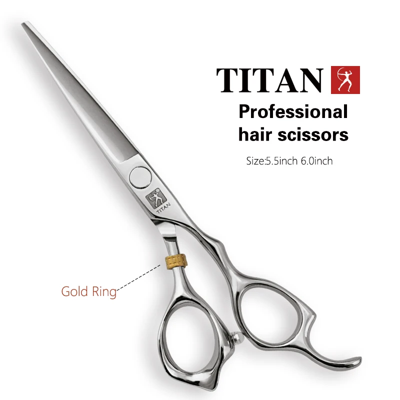 Titan-Japan 440C Aço Tesoura De Cabelo, Ferramentas Profissionais De Barbeiro, Corte, Desbaste, Cabeleireiro, Cabeleireiro, 5.0 ", 5.5", 6.0 ", 6.5"