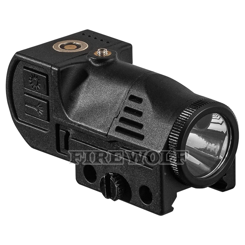 Imagem -02 - Luz de Arma Tática com Laser Combo Lanterna Combate 500 Lumens Flash Pistola Revólver Rifle Espingarda