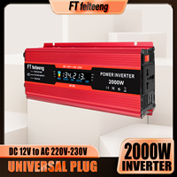FT feiteeng 12V to 220V 2000W Universal Car Power Inverter - Powers CPAP, Mini Fridge & Camera Gear On Road Trips